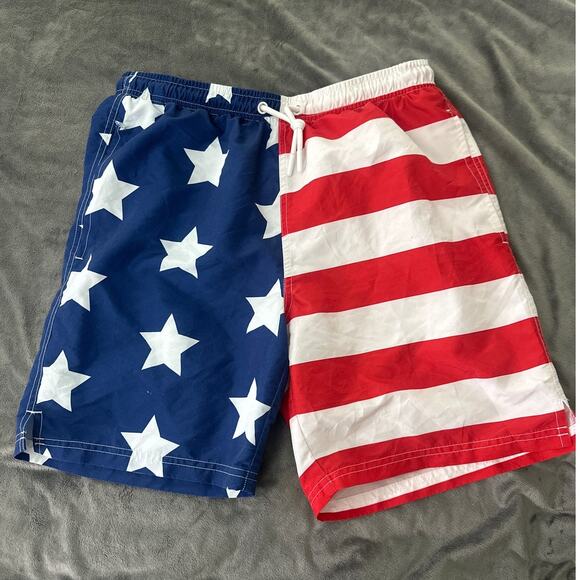 PRIMARK Mens Swim Trunks American Flag Patriotic Summer July 4 Beach SMALL - Picture 1 of 10
